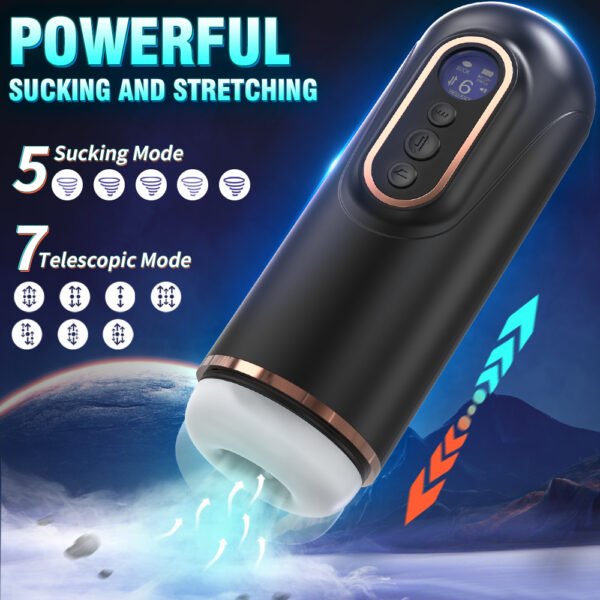 Automatic Telescopic Male Masturbator Sucking Rotation Electric Masturbation Cup Moaning Pocket Pussy Interactive Sex Toys for Men