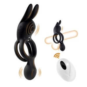 Wireless Remote Dual Penis Ring Delay Ejaculation Cock Ring Vibrator G Spot Clitoral Stimulator Adult Sex Toys for Men