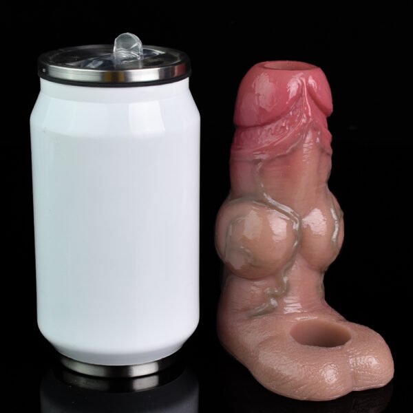 黑底 (11) Male Penis Sleeves Cock Extender Realistic Penis Sleeves Enlargement Delay Ejaculation Sex Toys for Men Silicone Realistic Hollow Dildo