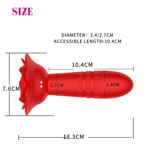 Male Prostata Massage Vibrating Sex Toys for Men Silicone Anal Plug Prostate Stimulator Wireless Remote Telescopic Rose Vibrator