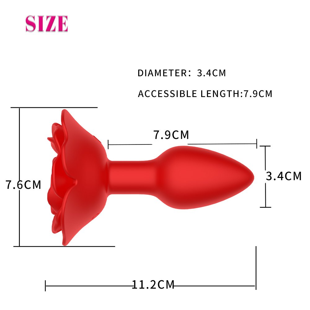 10 Speed Vibration Silicone Rose Anal Plug Wireless Remote Prostata Massage Butt Plug Anal Sex Toys Unisex Erotic Toys Sex Products 1