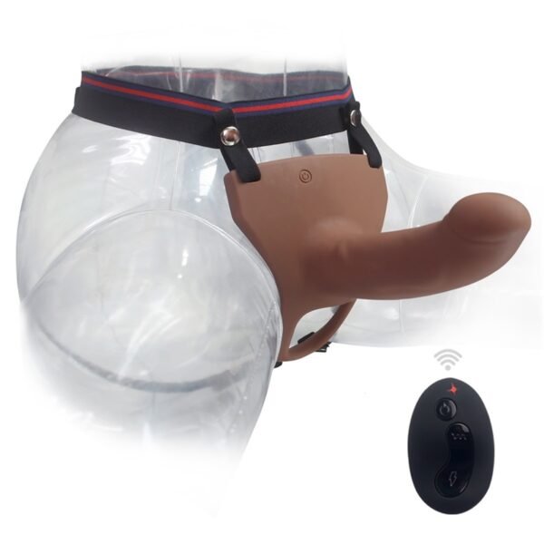 182013 (11) Remote Control Hollow Dildo Silicone 10 Modes Strapon Penis Vibrator Women Rechargeable Rotation Penis Strap On Dildo for men Lesbian Sex Toys