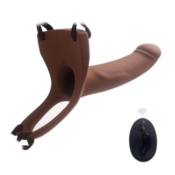 182013 (9) Remote Control Hollow Dildo Silicone 10 Modes Strapon Penis Vibrator Women Rechargeable Rotation Penis Strap On Dildo for men Lesbian Sex Toys