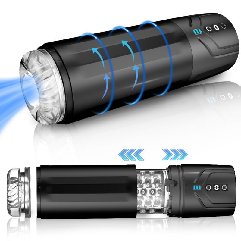 New Electric Male Masturbators Transparent Suck Masturbation Cup Rotating Real Pocket Pussy Adult Sex Products Sex Toy for Men