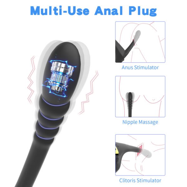 3-肛塞 Male Prostata Massager Butt Plug Silicone Anal Rechargeable Prostata Vibrator Wireless Anal Sex Toys for Men
