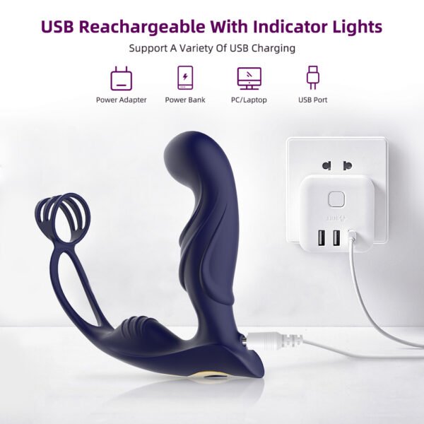 10 Speeds Rechargeable Remote Control Prostata Massager for Men Gay Anal Butt Plugs Rechargeable Prostata Vibrator for Men Wireless Anal Sex Toys
