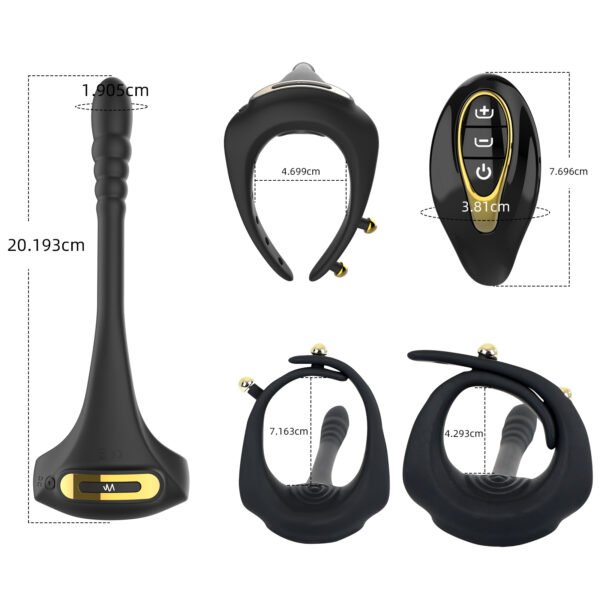 8-尺寸2 Male Prostata Massager Butt Plug Silicone Anal Rechargeable Prostata Vibrator Wireless Anal Sex Toys for Men