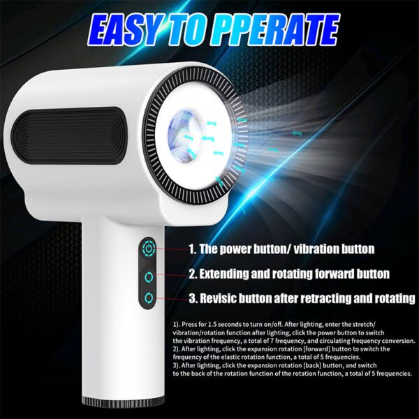 USB Rechargeable Male Mastuburator Automatic Rotation Telescopic Masturbators for Man Electric Sex Machine Goods for Adults