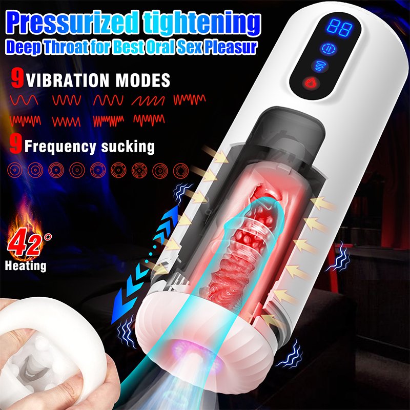 Men Mastubator Sucking Male Masturbators Automatic Piston Moaning Voice Powerful Telescopic Masturbator for Men Sex Shop Toys MMA 037 飞机杯国际站英文3