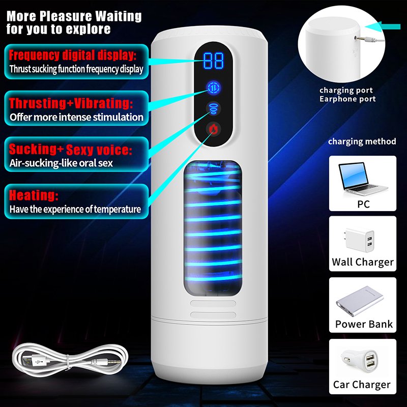 Men Mastubator Sucking Male Masturbators Automatic Piston Moaning Voice Powerful Telescopic Masturbator for Men Sex Shop Toys MMA 037 飞机杯国际站英文4