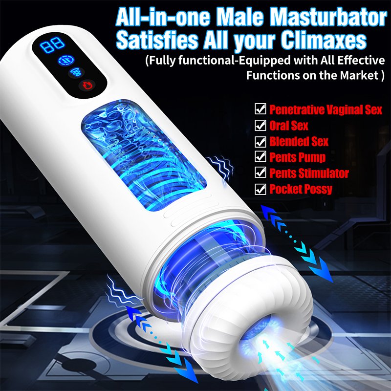 Men Mastubator Sucking Male Masturbators Automatic Piston Moaning Voice Powerful Telescopic Masturbator for Men Sex Shop Toys MMA 037 飞机杯国际站英文5