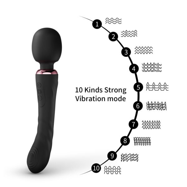 MS-221-查理_02 Double Headed Magic Wand Vibrators for Women Powerful USB Rechargeable AV Massage Stick Sex Toys for Women Sex Shop