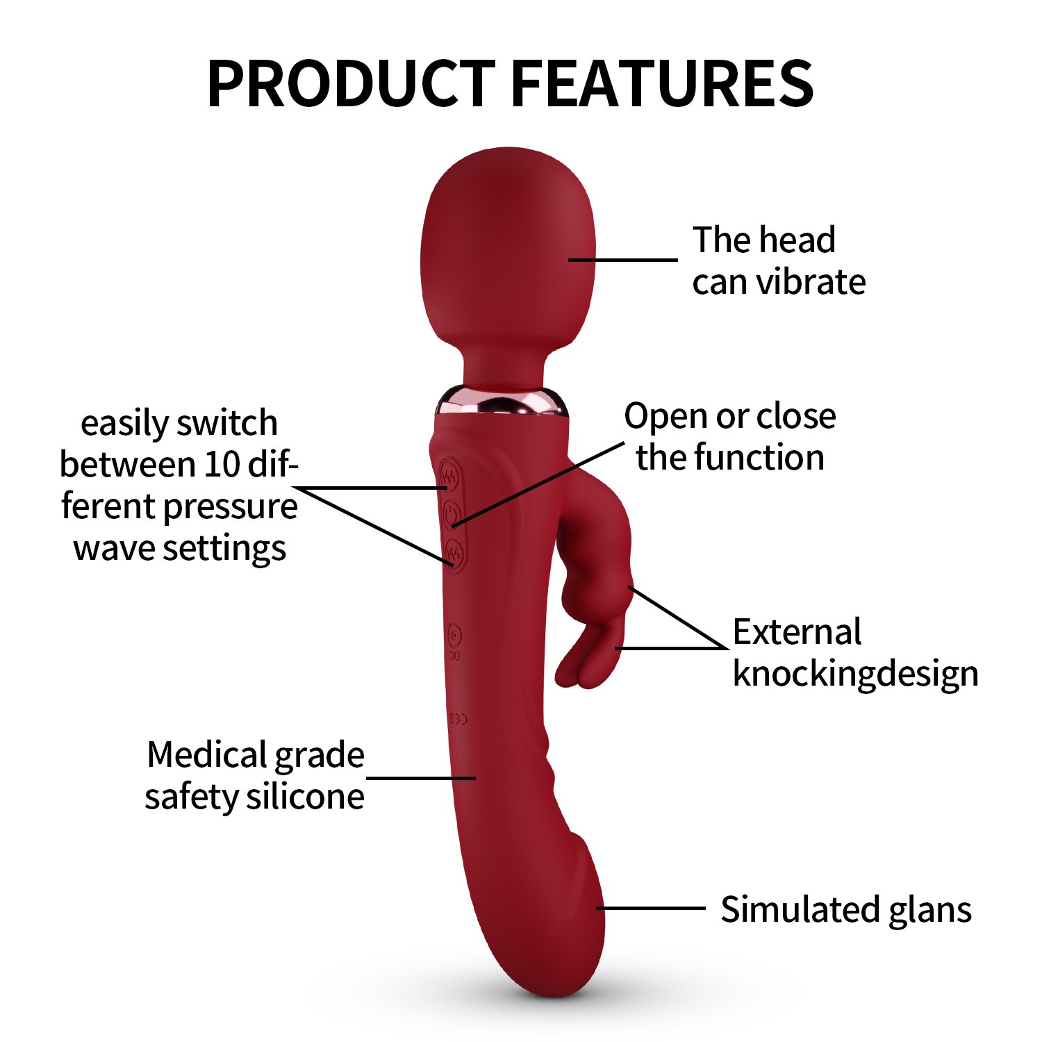 USB Rechargeable Vibrator for Women Sex Rabbit Clitoris Stimulator Vibration Dildo G Spot Massager Sex Toys for less MS 222 彼得 英文版 03