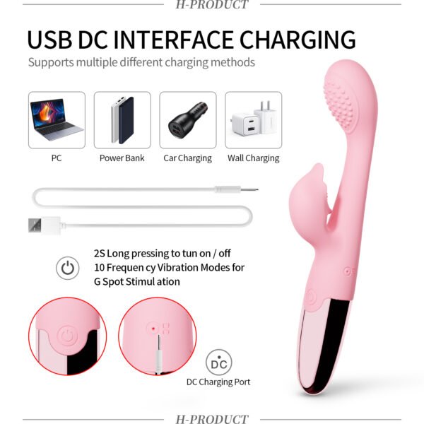MS-251-阿里详情_03 USB Rechargeable Cheap Vibrator for Women Sex toy Double motor Clit Vibrator Adult Vagina Vibration Silicone G Spot Massager