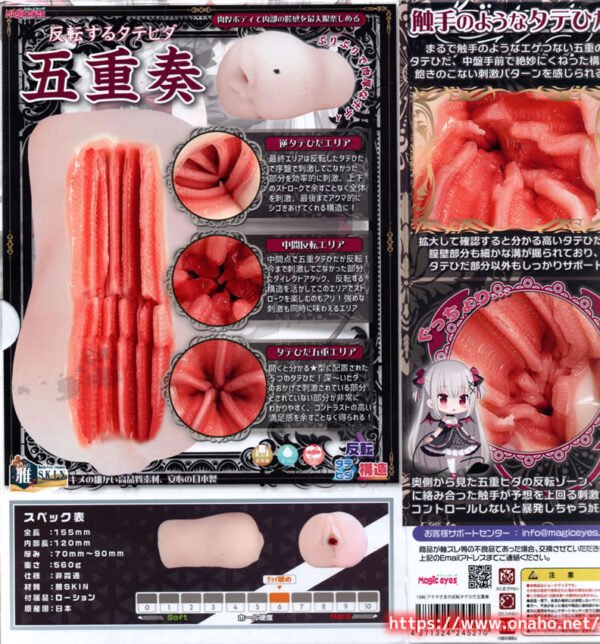 パッケージ画像2 Magic Eyes Realistic Vagina Masturbator for Men Succubus' Inverted Pleat Quintet Male Pocket Pussy Onahole