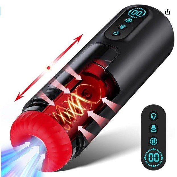Men Mastubator Sucking Male Masturbators Automatic Piston Moaning Voice Powerful Telescopic Masturbator for Men Sex Shop Toys 主图 01 1