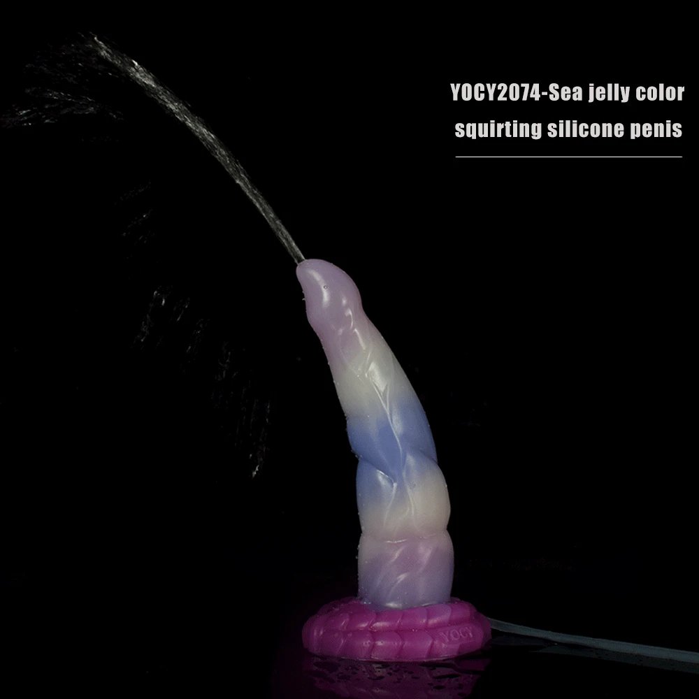 Squirt Dildo With Suction Cup Silicone Curved Anal Plug Syringe Tube Spray Ejaculation Penis G-spot Stimulate Sex Toys Shop 主图 02