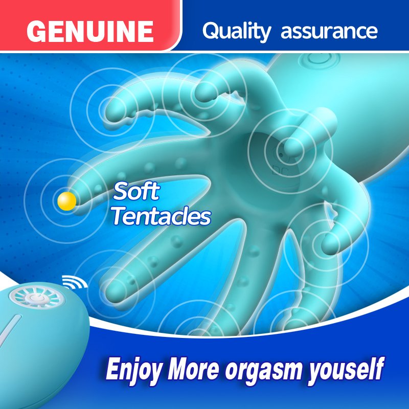 Octopus Shape Sucking Didlo Vibrator Nipple for Women 10 Frequency Butt plug Stimulator Female G-spot set Toys for Couple gay 英文版主图 3