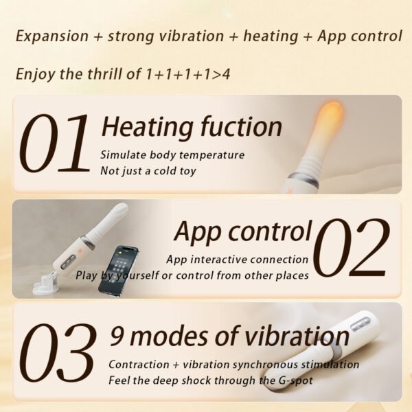 New APP Control Hands Free Automatic Sex Machine Telescopic Dildo Vibrators for Women Masturbation Intelligent Heating Pumping Gun with male invoice Sex Toys for Female