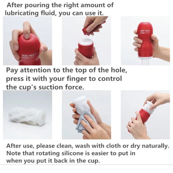 详情-12 TENGA Reusable Vacuum Sex Cup Japan Original Air-tech Soft Silicone Vagina Real Pussy Sexy Pocket Male Masturbator Cup Sex Toys