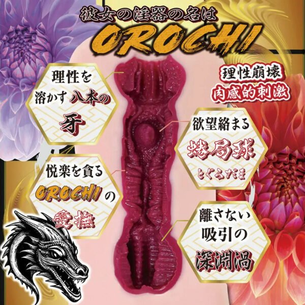Japan Lifelike Textured Vagina Realistic Pocket Pussy Stroker OROCHI Masturbator Onahole Penis Stimulator Anime Sex Toys for Men