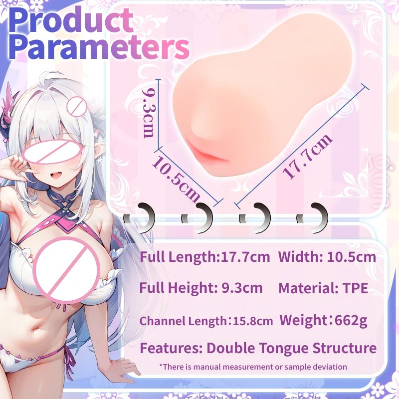YUU Dual Tongue Blowjob Mastrubator for Male Sex Toy with Teeth Realistic Mouth Masturbation Cup Deep Throat Oral Sex Simulator Main 05 4