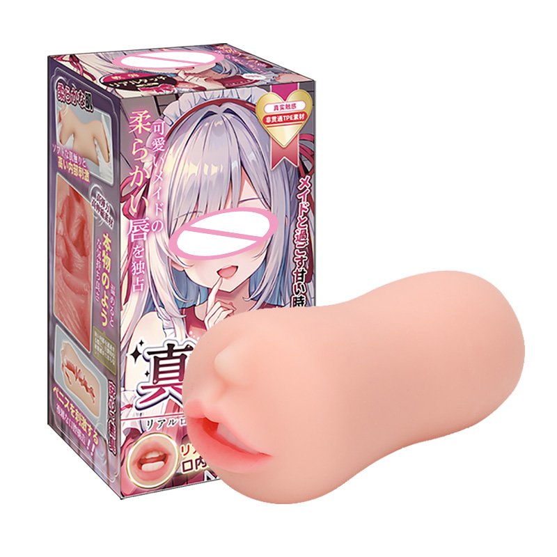 YUU Realistic Mouth Mastrubator for Male Oral Blowjob Sucking Simulator Deep Throat with Tongue Tooth Masturbation Adult Sex Toy SKU 01 1PC 1