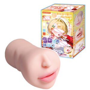 Electric Rotating Tongue Male Masturbator Realistic Blowjob Oral Sex Toys for Men Anime Mouth with Soft Teeth Licking Tongue