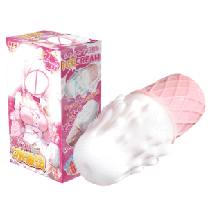 Ice Cream Shape Masturbator for Male Hidden Sex Toy Pocket Pussy Anime Vagina Sucking Masturbation Toy for Men Soft Portable