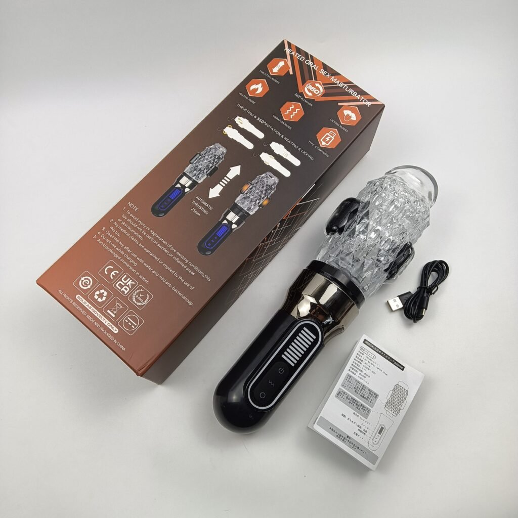 telescopic rotating male masturbator
