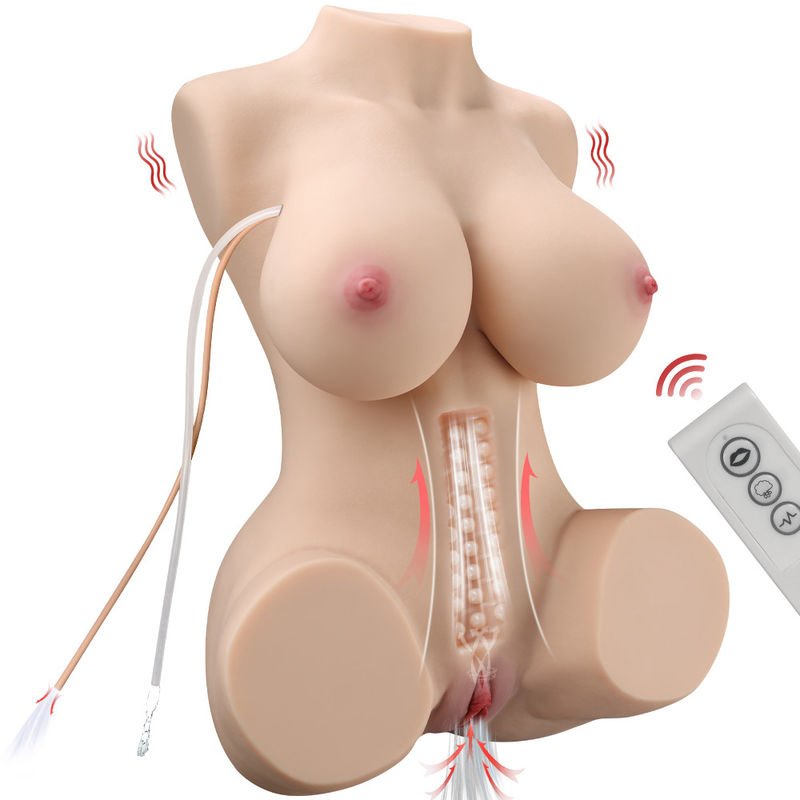 13.5kg Sucking Vibrating Sex Doll Half Body 5 Modes Vibration 5 Modes Sucking