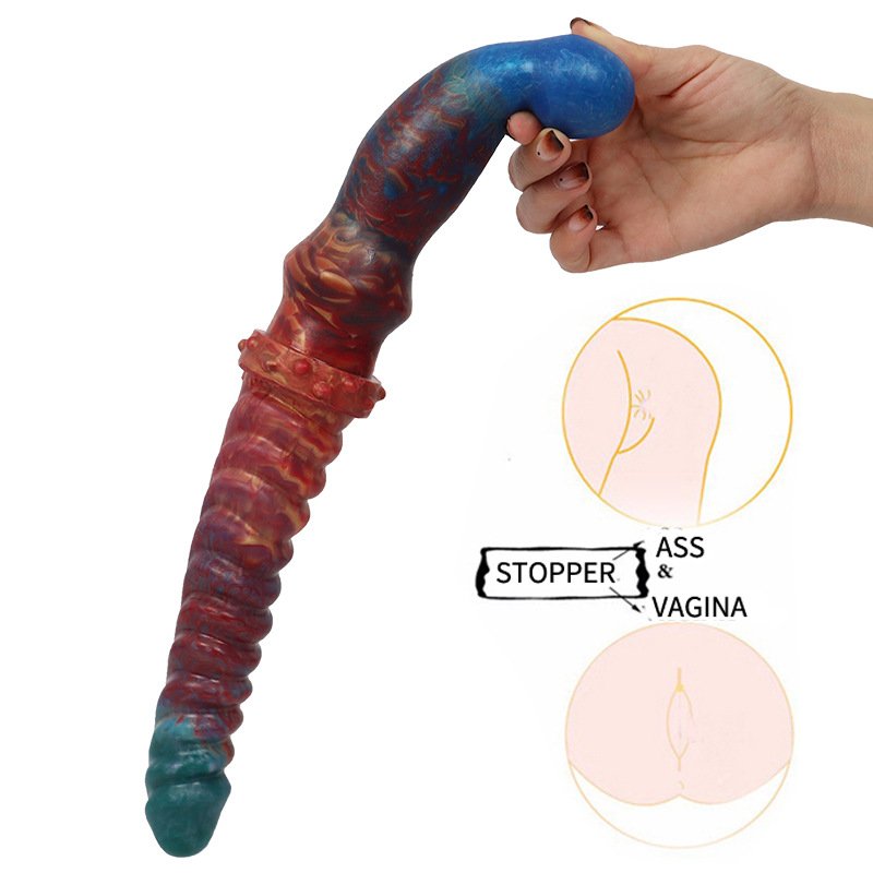 36cm Super Long Double Dildo Fish Bone Shape Realistic Glans Anal Plug Sex Toys for Women Lesbian Products 14 主图 05 1