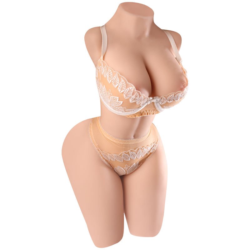 Home 10 Sex Doll Torso Premium TPR Big Breasts With Simulate Dual Channel For Man